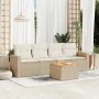 Juego de sofás jardín con cojines 5 pzas ratán sintético beige by , Garden sets - Ref: Foro24-3224000, Price: 330,79 €, Disco...