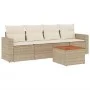 Juego de sofás jardín con cojines 5 pzas ratán sintético beige by , Garden sets - Ref: Foro24-3224000, Price: 330,79 €, Disco...