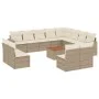 Gartensofagarnitur mit 13-teiligen Kissen aus synthetischem Rattan in Beige. von , Modulare Sofas für den Außenbereich - Ref:...