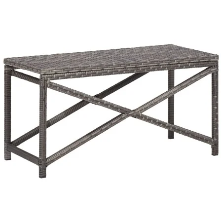 Gartenbank aus synthetischem Rattan grau 80 cm von vidaXL, Gartenbänke - Ref: Foro24-46208, Preis: 68,67 €, Rabatt: %