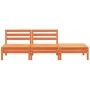 Dreisitziges Massivholz-Gartensofa aus Kiefer in brauner Wachsfarbe. von , Modulare Sofas für den Außenbereich - Ref: Foro24-...