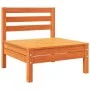 Dreisitziges Massivholz-Gartensofa aus Kiefer in brauner Wachsfarbe. von , Modulare Sofas für den Außenbereich - Ref: Foro24-...