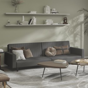 Zweiplätziges Schlafsofa aus dunkelgrauem Samtstoff von , Sofas - Ref: Foro24-375938, Preis: 268,21 €, Rabatt: %