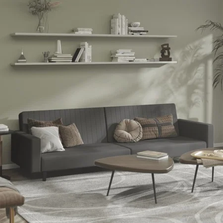 Zweiplätziges Schlafsofa aus dunkelgrauem Samtstoff von , Sofas - Ref: Foro24-375938, Preis: 263,59 €, Rabatt: %