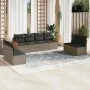 Gartensofagarnitur 8-teilig mit grauen Polstern aus synthetischem Rattan von , Gartensets - Ref: Foro24-3259974, Preis: 488,8...