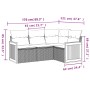 Set de muebles de jardín 5 pzas y cojines ratán sintético negro by , Garden sets - Ref: Foro24-3260018, Price: 332,97 €, Disc...