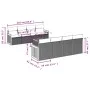 Gartensofa-Set, 9-teilig, mit Kissen, aus synthetischem Rattan in Beige. von , Gartensets - Ref: Foro24-3259903, Preis: 594,0...