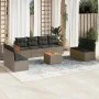 Set de muebles de jardín 9 pzas y cojines ratán sintético gris de , Conjuntos de jardín - Ref: Foro24-3259981, Precio: 529,53...