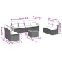 Gartenmöbel-Set 9-teilig mit grauen Polstern aus synthetischem Rattan von , Gartensets - Ref: Foro24-3259981, Preis: 495,04 €...