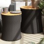 Beistelltische Garten 2 Stück, Oberfläche aus schwarzem Rattanholz. von , Gartentische - Ref: Foro24-366288, Preis: 114,68 €,...