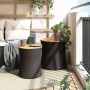 Beistelltische Garten 2 Stück, Oberfläche aus schwarzem Rattanholz. von , Gartentische - Ref: Foro24-366288, Preis: 114,68 €,...