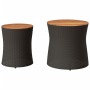 Beistelltische Garten 2 Stück, Oberfläche aus schwarzem Rattanholz. von , Gartentische - Ref: Foro24-366288, Preis: 114,68 €,...