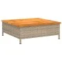 Gartentisch aus Rattan und Akazienholz in Beige 70x70x25 cm von , Gartentische - Ref: Foro24-3281631, Preis: 81,01 €, Rabatt: %