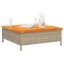 Gartentisch aus Rattan und Akazienholz in Beige 70x70x25 cm von , Gartentische - Ref: Foro24-3281631, Preis: 81,01 €, Rabatt: %