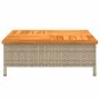 Gartentisch aus Rattan und Akazienholz in Beige 70x70x25 cm von , Gartentische - Ref: Foro24-3281631, Preis: 81,01 €, Rabatt: %