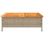 Gartentisch aus Rattan und Akazienholz in Beige 70x70x25 cm von , Gartentische - Ref: Foro24-3281631, Preis: 81,01 €, Rabatt: %