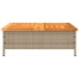 Mesa de jardín ratán y madera de acacia beige 70x70x25 cm by , Garden tables - Ref: Foro24-3281631, Price: 85,32 €, Discount: %