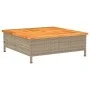 Gartentisch aus Rattan und Akazienholz in Beige 70x70x25 cm von , Gartentische - Ref: Foro24-3281631, Preis: 81,01 €, Rabatt: %
