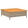 Mesa de jardín ratán y madera de acacia beige 70x70x25 cm by , Garden tables - Ref: Foro24-3281631, Price: 85,32 €, Discount: %