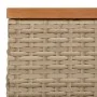 Gartentisch aus Rattan und Akazienholz in Beige 70x70x25 cm von , Gartentische - Ref: Foro24-3281631, Preis: 81,01 €, Rabatt: %