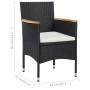 Garden dining chairs 2 units black synthetic rattan by vidaXL, Garden chairs - Ref: Foro24-46181, Price: 124,96 €, Discount: %
