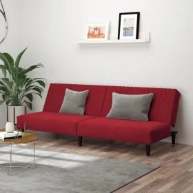 Zweiplätziges Schlafsofa aus Samt in Weinrot. von , Sofas - Ref: Foro24-375931, Preis: 250,11 €, Rabatt: %