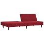 Zweiplätziges Schlafsofa aus Samt in Weinrot. von , Sofas - Ref: Foro24-375931, Preis: 254,26 €, Rabatt: %