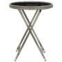 Couchtisch aus synthetischem Rattan und grauem Hartglas, 60 cm von vidaXL, Gartentische - Ref: Foro24-46204, Preis: 62,24 €, ...