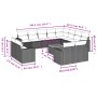 Set de sofás de jardín y cojines 13 pzas ratán sintético negro by , Modular outdoor sofas - Ref: Foro24-3224390, Price: 810,0...