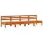 Sofás de jardín sin reposabrazos 4 uds pino macizo marrón cera by , Modular outdoor sofas - Ref: Foro24-838009, Price: 144,43...