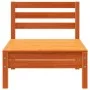 Sofás de jardín sin reposabrazos 4 uds pino macizo marrón cera by , Modular outdoor sofas - Ref: Foro24-838009, Price: 144,43...