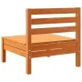 Gartensofas ohne Armlehnen 4 Stück Massivholz Kiefer braun gewachst von , Modulare Sofas für den Außenbereich - Ref: Foro24-8...