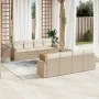 Set de sofás de jardín 9 pzas con cojines ratán sintético beige by , Garden sets - Ref: Foro24-3224042, Price: 619,22 €, Disc...