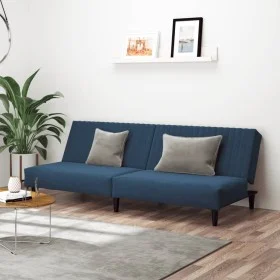 Zweiplätziges Schlafsofa aus blauem Samt von , Sofas - Ref: Foro24-375925, Preis: 237,04 €, Rabatt: %