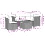 Gartenmöbel-Set, 6-teilig, mit grauen Polstern aus synthetischem Rattan. von , Gartensets - Ref: Foro24-3223645, Preis: 343,0...