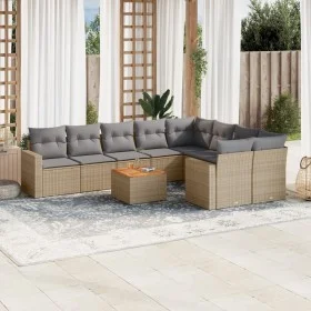 Gartensofa-Set mit 10-teiligen beigen Kissen aus synthetischem Rattan. von , Modulare Sofas für den Außenbereich - Ref: Foro2...