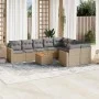 Juego de sofás jardín con cojines beige 10 pzas ratán sintético by , Modular outdoor sofas - Ref: Foro24-3224281, Price: 592,...