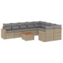Gartensofa-Set mit 10-teiligen beigen Kissen aus synthetischem Rattan. von , Modulare Sofas für den Außenbereich - Ref: Foro2...