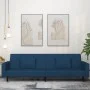 Sofá cama de 2 plazas con dos almohadas terciopelo azul by , Sofas - Ref: Foro24-375815, Price: 275,48 €, Discount: %