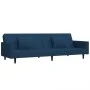 Sofá cama de 2 plazas con dos almohadas terciopelo azul by , Sofas - Ref: Foro24-375815, Price: 275,48 €, Discount: %