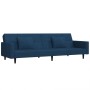 Sofá cama de 2 plazas con dos almohadas terciopelo azul de , Sofás - Ref: Foro24-375815, Precio: 280,32 €, Descuento: %