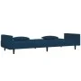 Sofá cama de 2 plazas con dos almohadas terciopelo azul by , Sofas - Ref: Foro24-375815, Price: 275,48 €, Discount: %