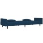 Sofá cama de 2 plazas con dos almohadas terciopelo azul de , Sofás - Ref: Foro24-375815, Precio: 280,32 €, Descuento: %