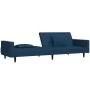 Sofá cama de 2 plazas con dos almohadas terciopelo azul by , Sofas - Ref: Foro24-375815, Price: 275,48 €, Discount: %