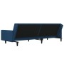 Sofá cama de 2 plazas con dos almohadas terciopelo azul de , Sofás - Ref: Foro24-375815, Precio: 280,32 €, Descuento: %