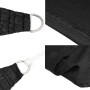 Toldo de vela triangular HDPE negro 160 g/m² 5x7x7 m