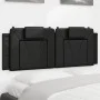 Black synthetic leather padded bed headboard 120 cm by , Headboards and footboards - Ref: Foro24-374781, Price: 55,25 €, Disc...