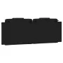 Black synthetic leather padded bed headboard 120 cm by , Headboards and footboards - Ref: Foro24-374781, Price: 55,25 €, Disc...