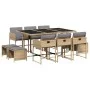 Set comedor de jardín 11 pzas con cojines ratán sintético beige de , Conjuntos de jardín - Ref: Foro24-3211332, Precio: 531,4...