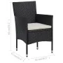 Sillas de jardín 2 unidades ratán sintético negro de vidaXL, Sillas de jardín - Ref: Foro24-46179, Precio: 131,07 €, Descuent...